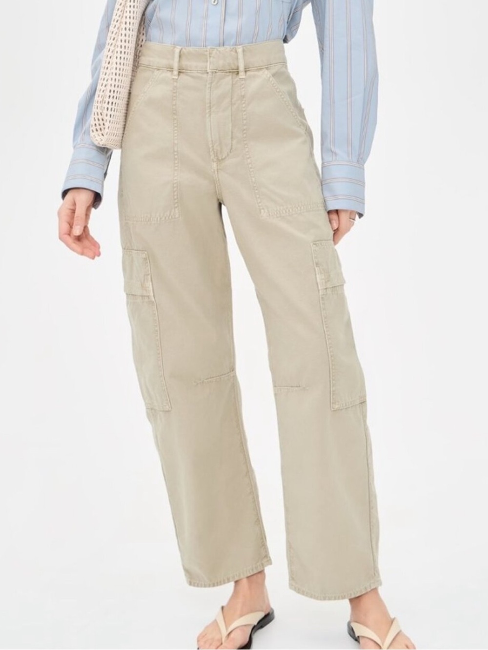 Citizens of Humanity Marcelle Barrel Leg Khaki Cargo Pants